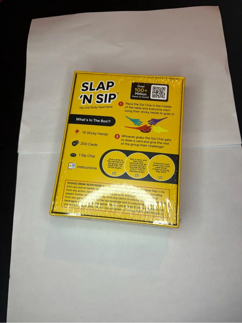 Thrill Slap 'N Sip Party Game - Yellow with Teal & Red Accents